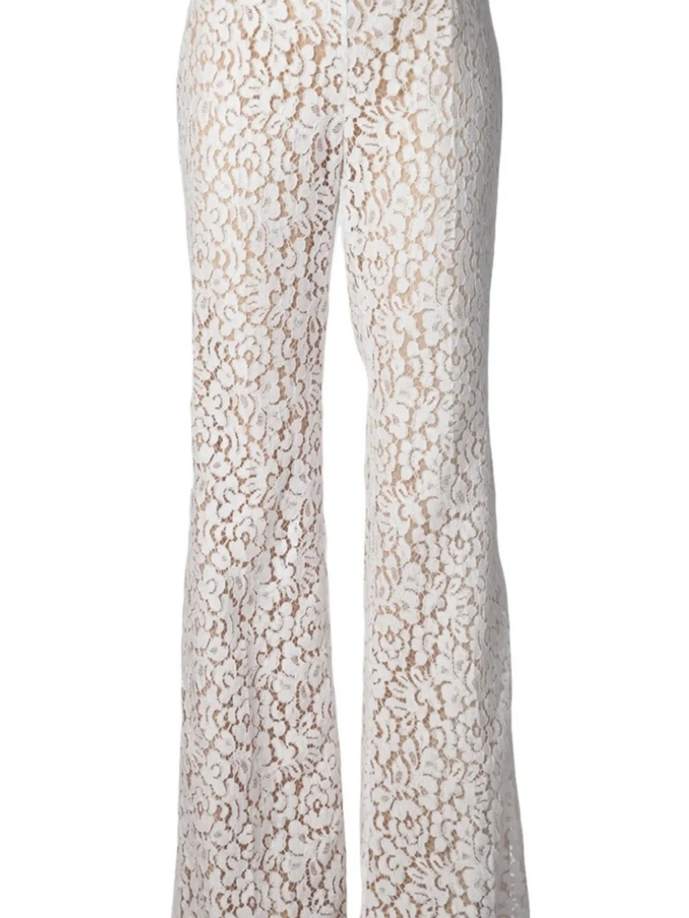 Michael Kors White Lace Flare Pants